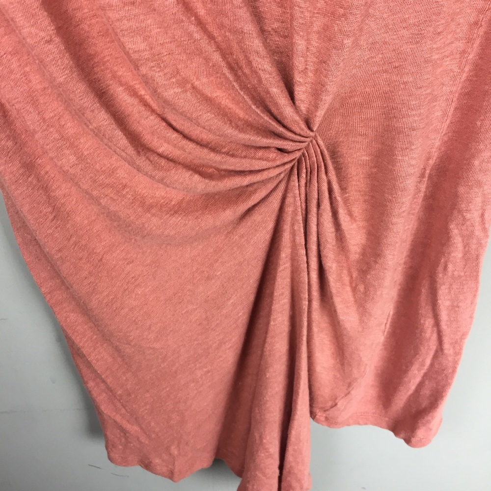 Mod Ref 100% Linen Gathered Drape Rolled Cuff Dre… - image 7